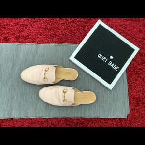 💯Auth GUCCI Princetown Horsebit Pink Leather Mule